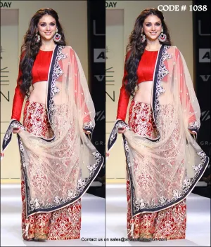 1038 Aditi Rao Hydari's red bridal lehenga Outfit Sets