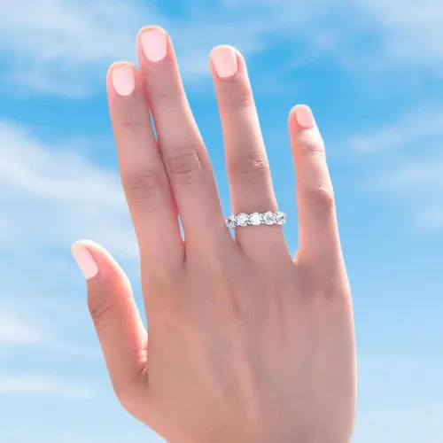 1.25 Carat Five Stone Created Diamond Bridal Ring