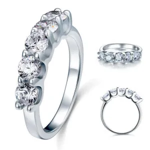 1.25 Carat Five Stone Created Diamond Bridal Ring