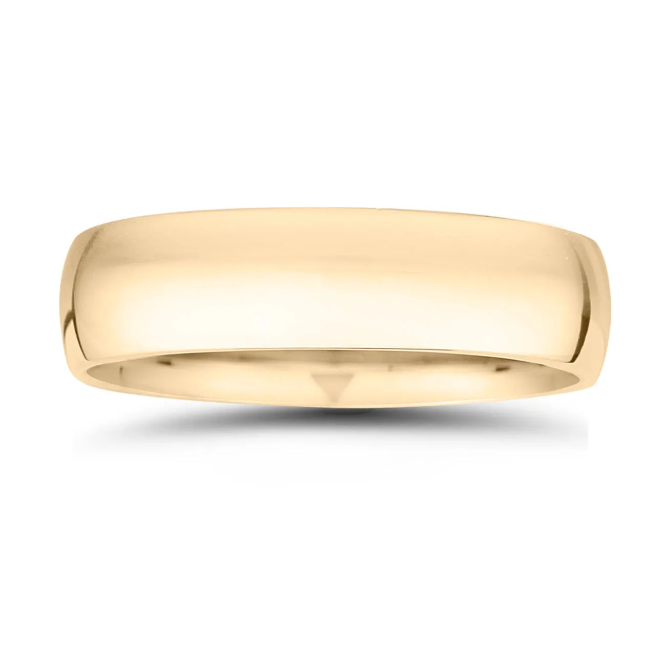 14k Gold 6MM High Dome Gents Wedding Band ZV1-6