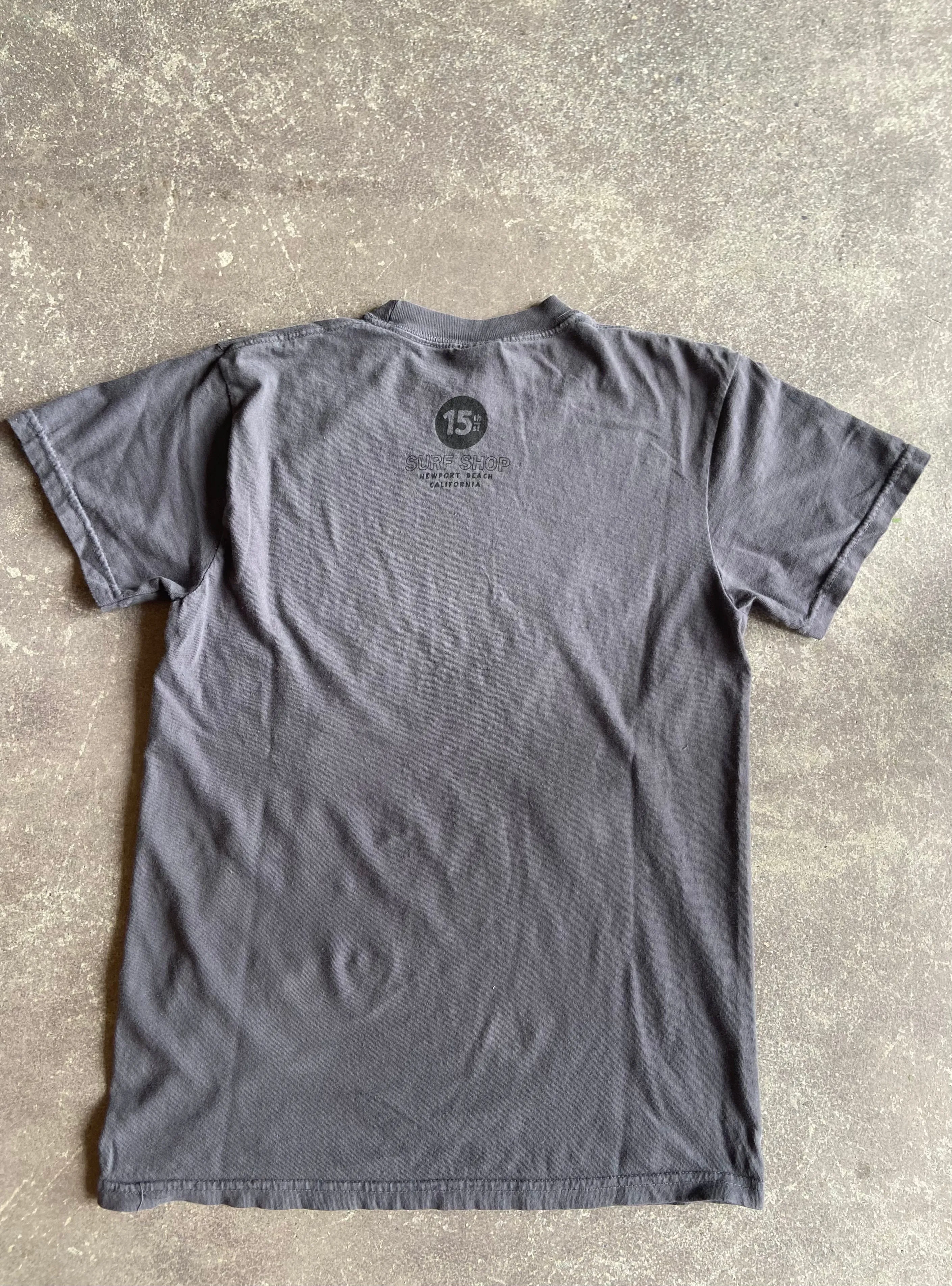 15th St Men's WEDGE CREW Short Sleeve T  BLACK COAL