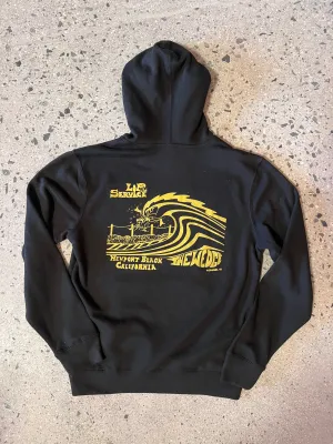 15th St Men's Wedge Mel "Lip Service"  Hooded Fleece GOLD ON BLACK