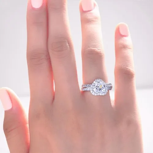 2 Carat Heart Cut Created Diamond Wedding Anniversary Ring