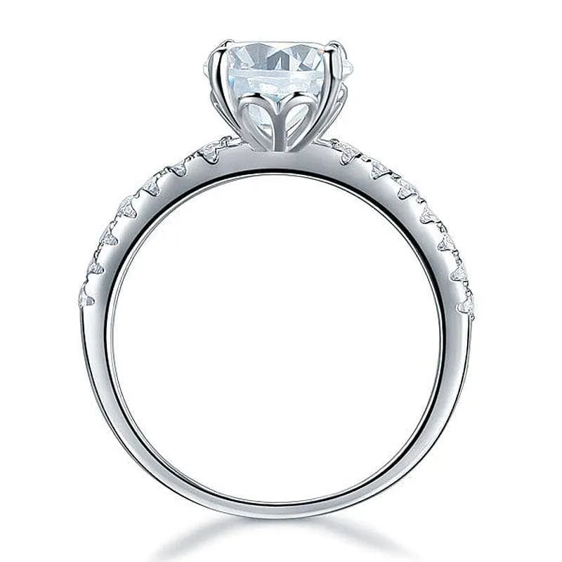 2.0 Ct Pink & Clear Diamond Bridal Engagement Ring