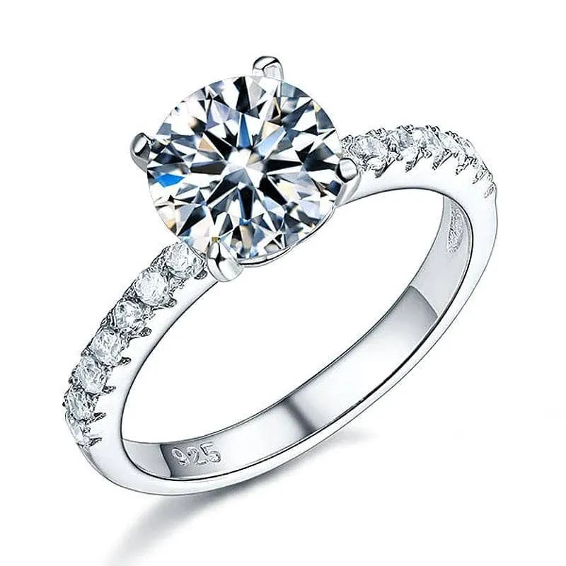 2.0 Ct Pink & Clear Diamond Bridal Engagement Ring