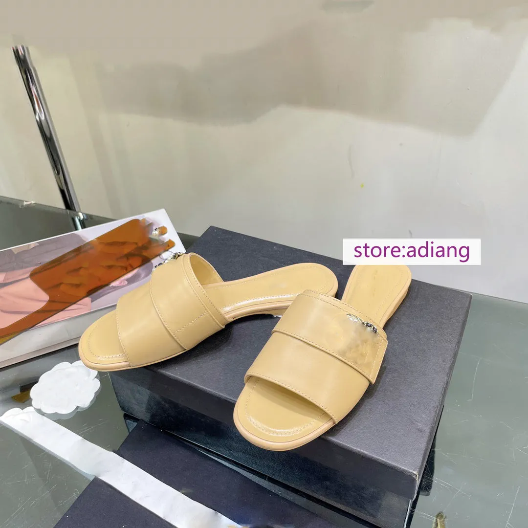 2.5cm flats leather tweed slippers comfort classic shoes women high quality 35-42