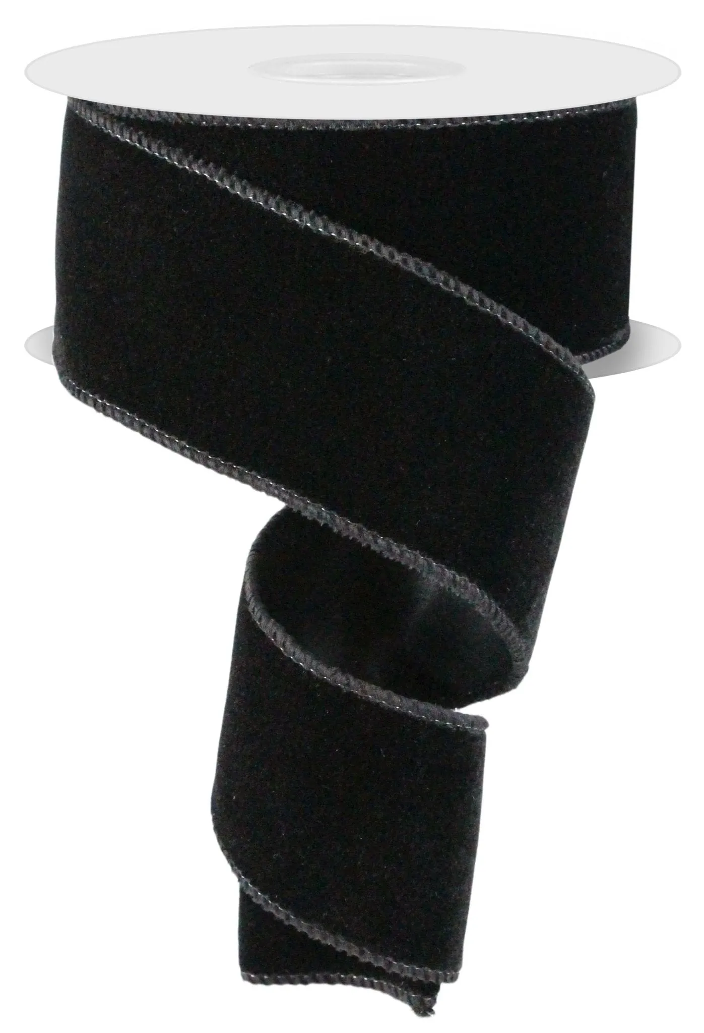 2.5" Deluxe Velvet/Satin Backing: Black (10 Yards) RGE165902