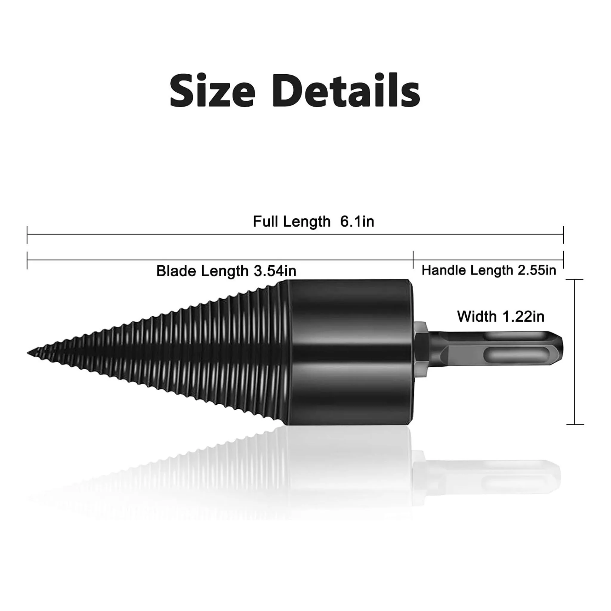 32mm Log Splitter Set, Round, Hex, Square