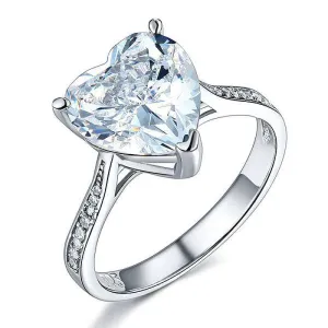 3.5 C.t Heart-Cut Diamond Bridal Engagement Ring