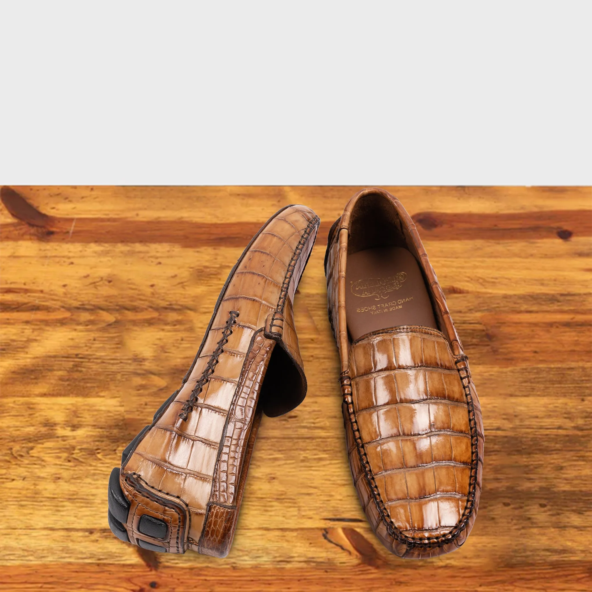 5124 Calzoleria Toscana Men's Nile Crocodile Driver