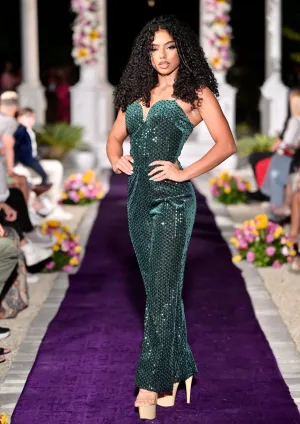 ADELA EMERALD GREEN SEQUIN JUMPSUIT – LUXURIOUS SPARKLING ONE-PIECE FOR SPECIAL OCCASIONS