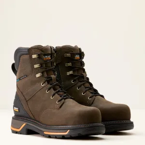 Ariat Men's Big Rig 8" Comp Toe WP Work Boot -Coffee- 10053573