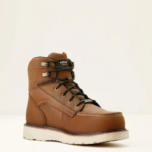 Ariat Men's Rebar 6" Comp Toe WP Wedge Work Boot - Brown - 10053615