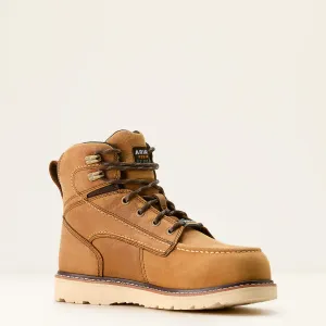 Ariat Women's Rebar Moc Toe WP Wedge Work Boot -Brown- 10053717
