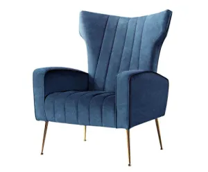 Armchair Lounge Accent Chairs Armchairs Chair Velvet Sofa Seat - Blue