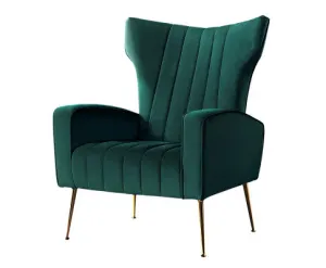 Armchair Lounge Accent Chairs Armchairs Chair Velvet Sofa Seat - Green