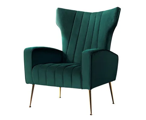 Armchair Lounge Accent Chairs Armchairs Chair Velvet Sofa Seat - Green
