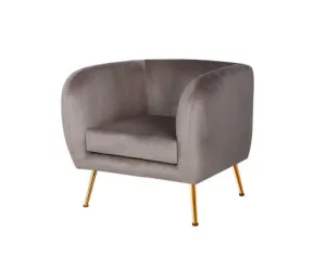 Armchair Lounge Arm Chair Sofa Accent Armchairs Chairs Couch Velvet Beige