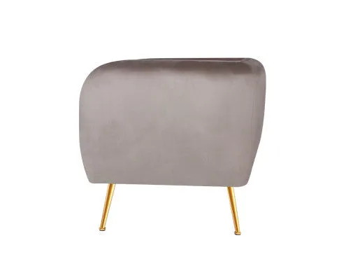 Armchair Lounge Arm Chair Sofa Accent Armchairs Chairs Couch Velvet Beige