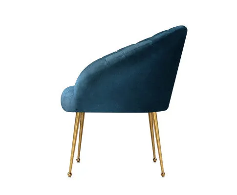 Armchair Lounge Chair Armchairs Accent Chairs Velvet Sofa Couch - Blue