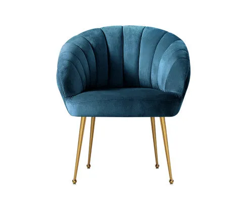 Armchair Lounge Chair Armchairs Accent Chairs Velvet Sofa Couch - Blue