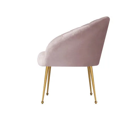 Armchair Lounge Chair Armchairs Accent Chairs Velvet Sofa Couch - Pink