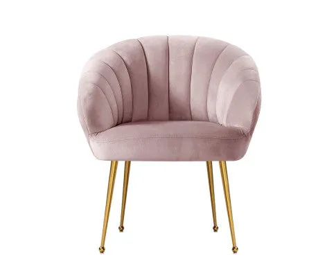 Armchair Lounge Chair Armchairs Accent Chairs Velvet Sofa Couch - Pink