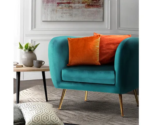 Armchair Lounge Sofa Arm Chair Accent Chairs Armchairs Couch Velvet Green