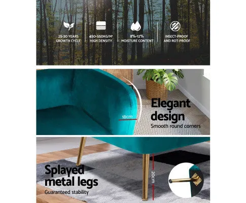 Armchair Lounge Sofa Arm Chair Accent Chairs Armchairs Couch Velvet Green
