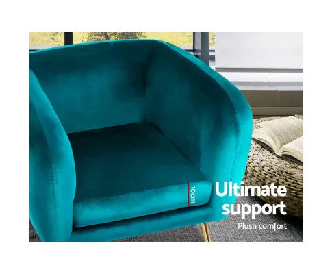 Armchair Lounge Sofa Arm Chair Accent Chairs Armchairs Couch Velvet Green