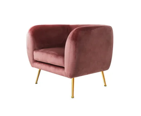 Armchair Lounge Sofa Arm Chair Accent Chairs Armchairs Couch Velvet Pink