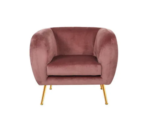 Armchair Lounge Sofa Arm Chair Accent Chairs Armchairs Couch Velvet Pink