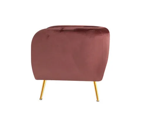 Armchair Lounge Sofa Arm Chair Accent Chairs Armchairs Couch Velvet Pink