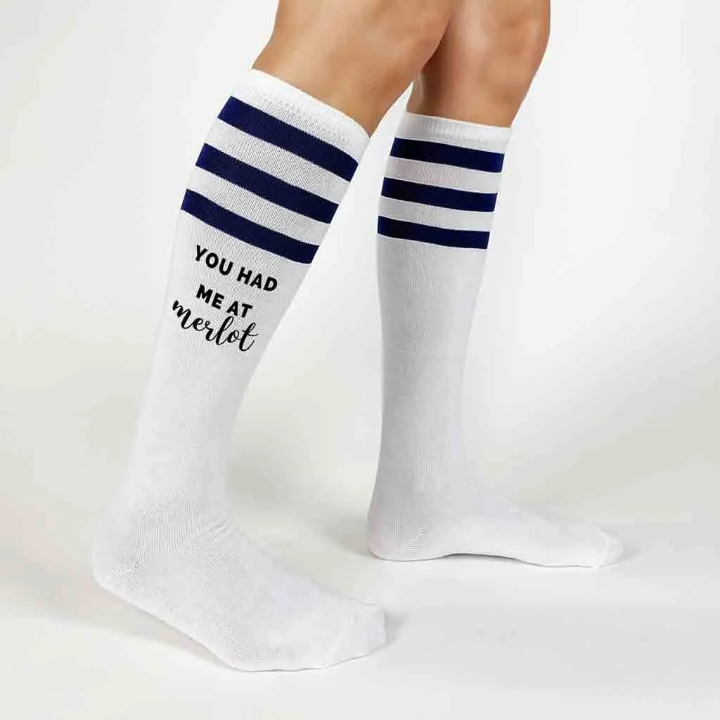 Bachelorette Party Knee High Socks - Wine Theme