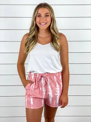 Beach Babe Tie Dye Shorts - Pink