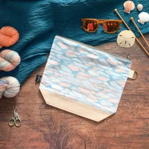 *Beach Glass* (Soft Geometric Watercolor)- Knitting Project Bag- Ready to Ship