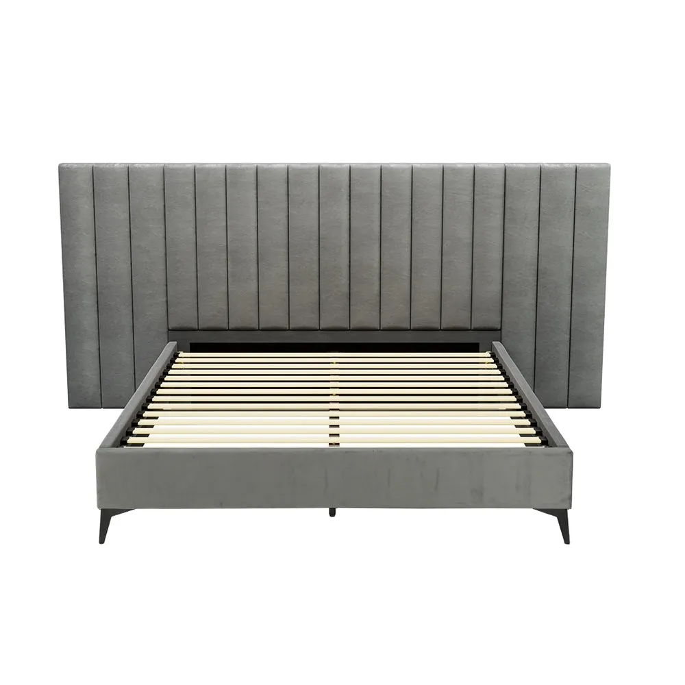 Bed Frame Velvet Grey LOTT