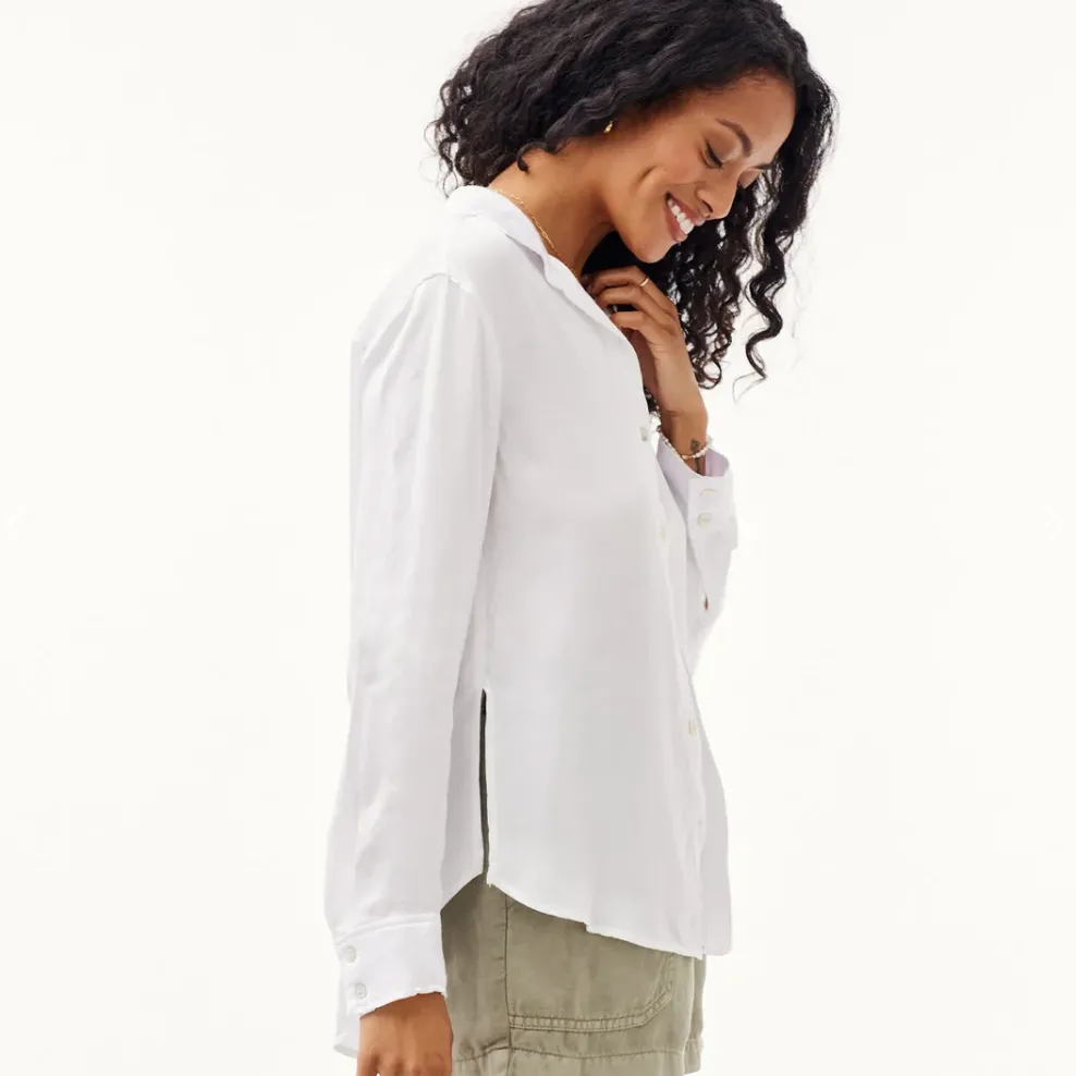 Bella Dahl Side Slit Button Down Shirt