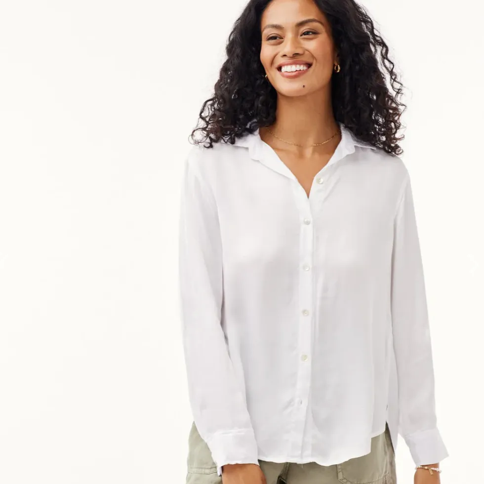Bella Dahl Side Slit Button Down Shirt