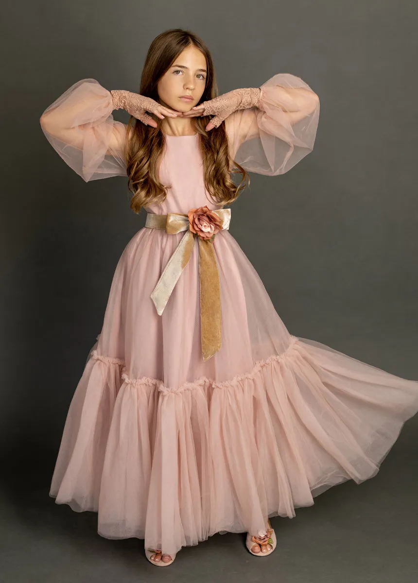 Blair Belt in Pink/Tan