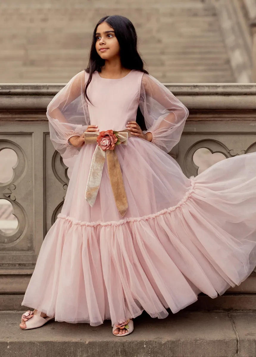 Blair Belt in Pink/Tan