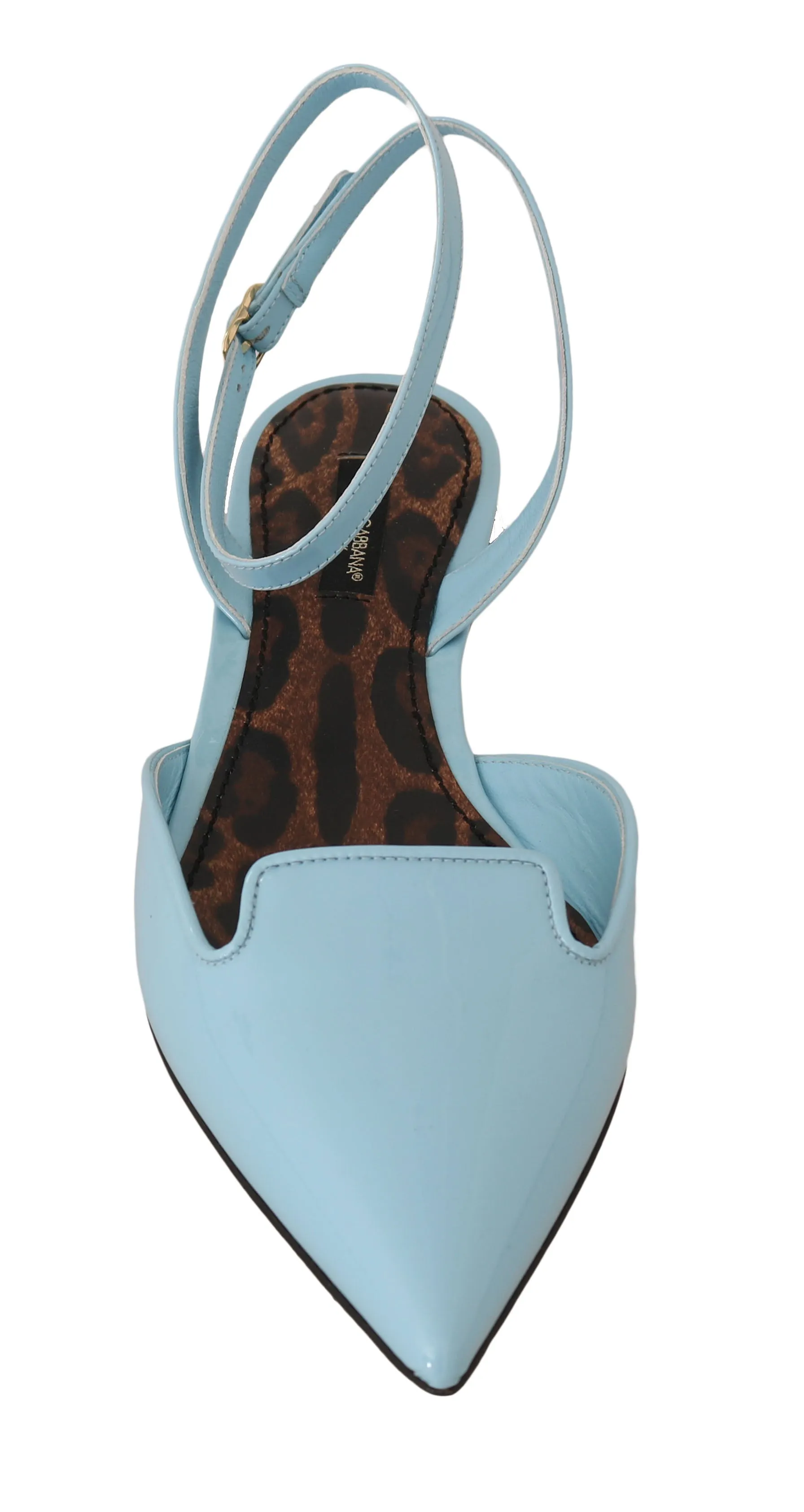 Blue Patent Leather Ankle Strap
