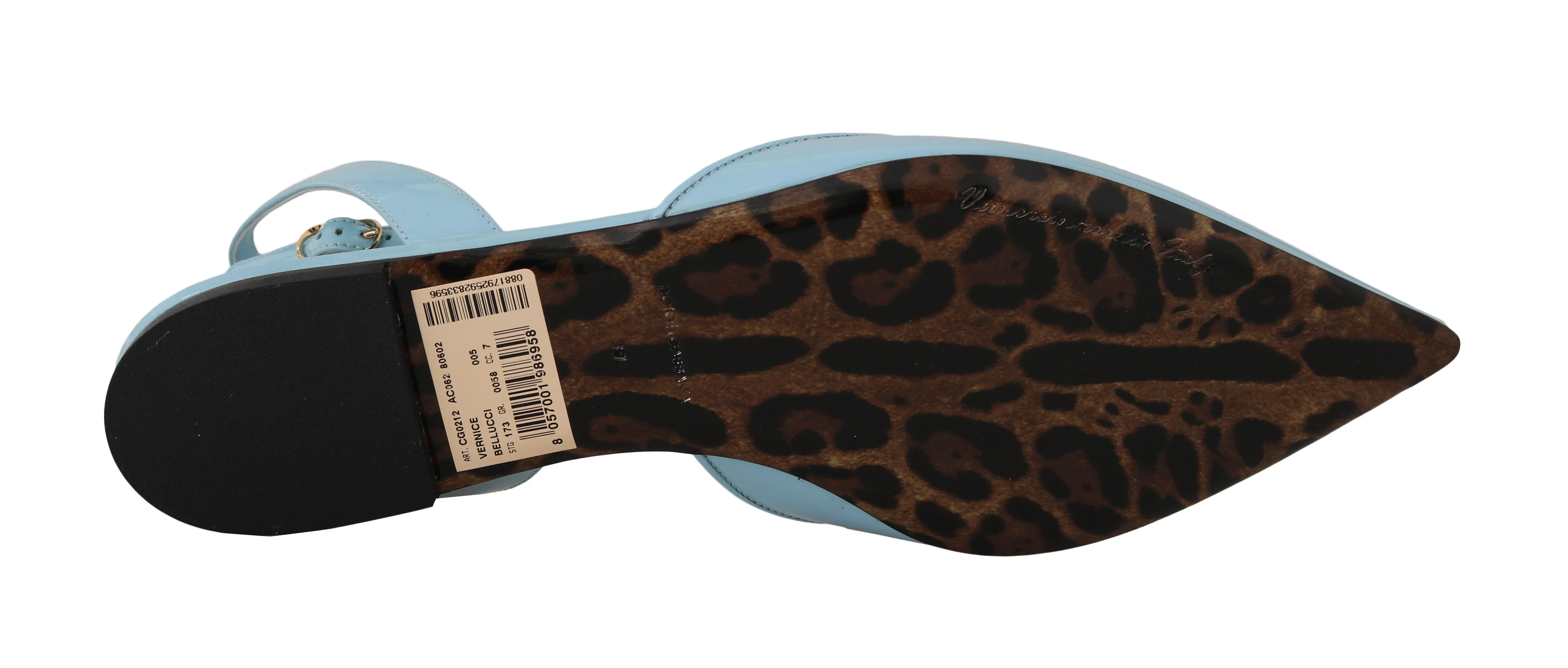 Blue Patent Leather Ankle Strap