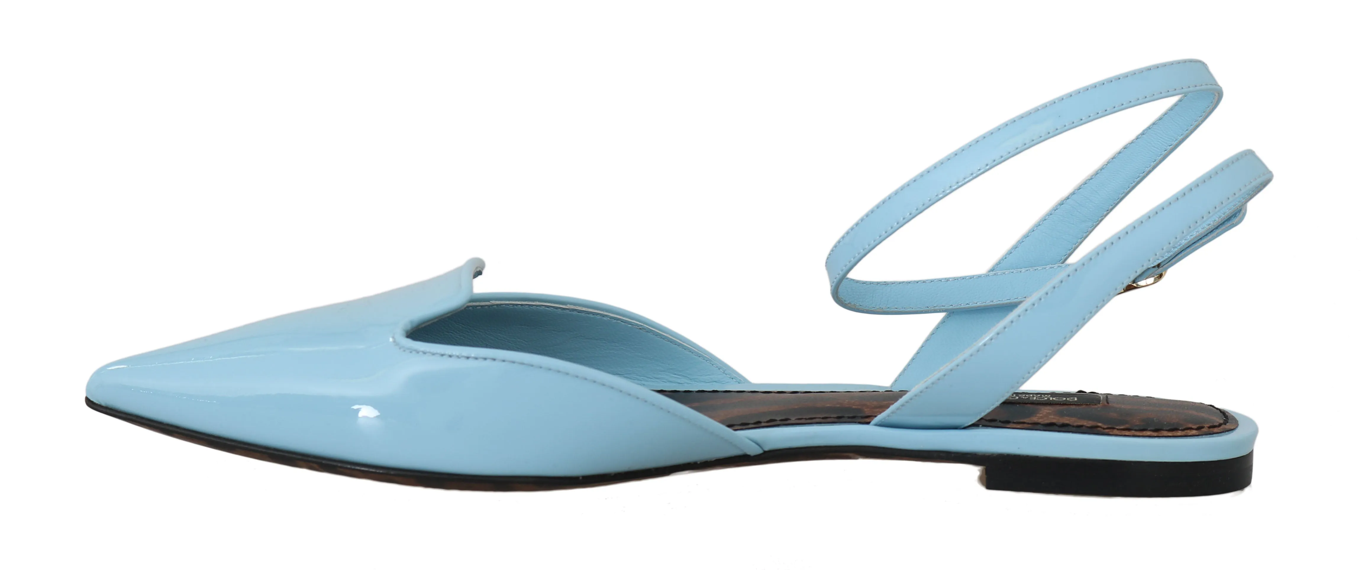 Blue Patent Leather Ankle Strap