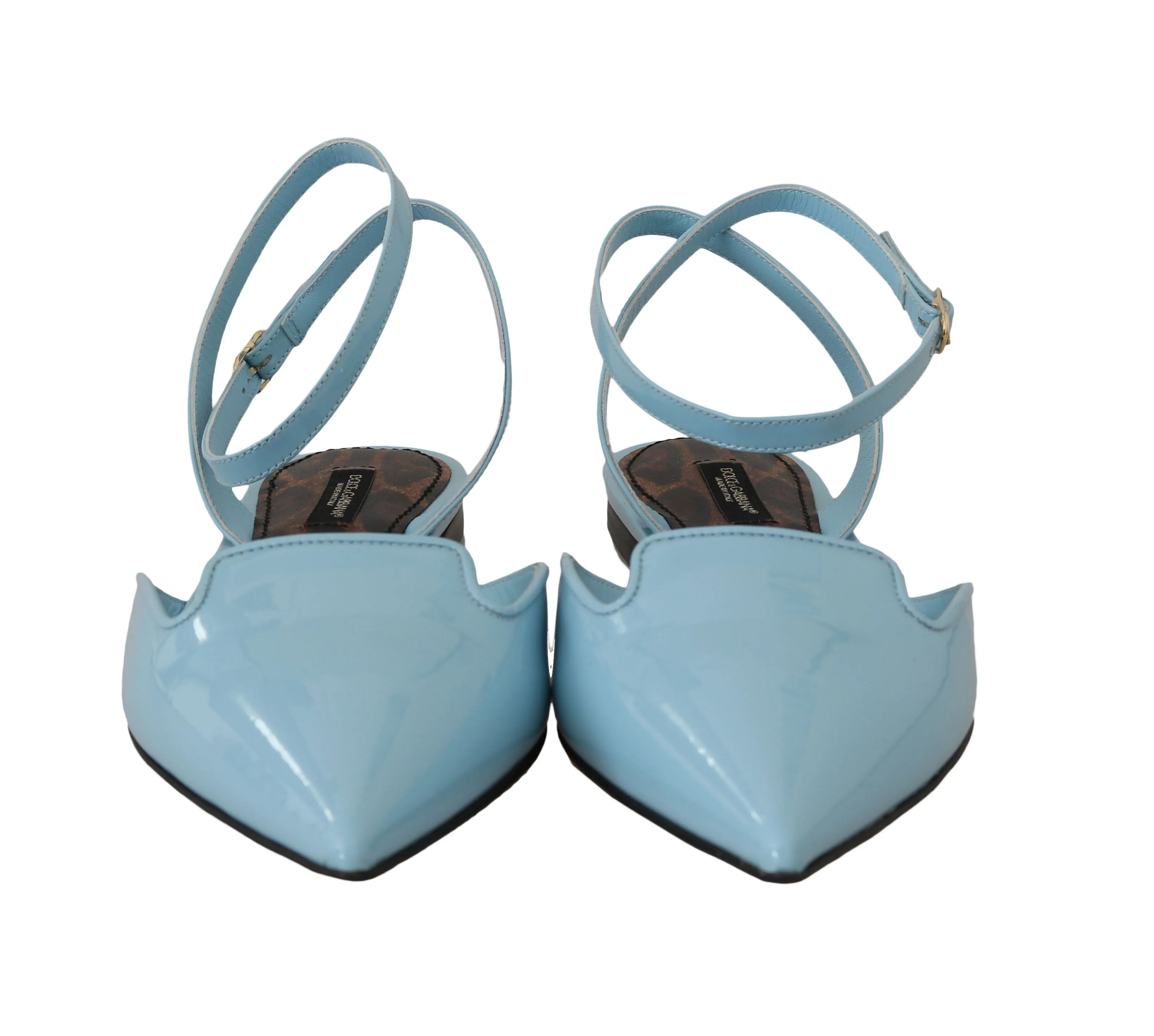 Blue Patent Leather Ankle Strap
