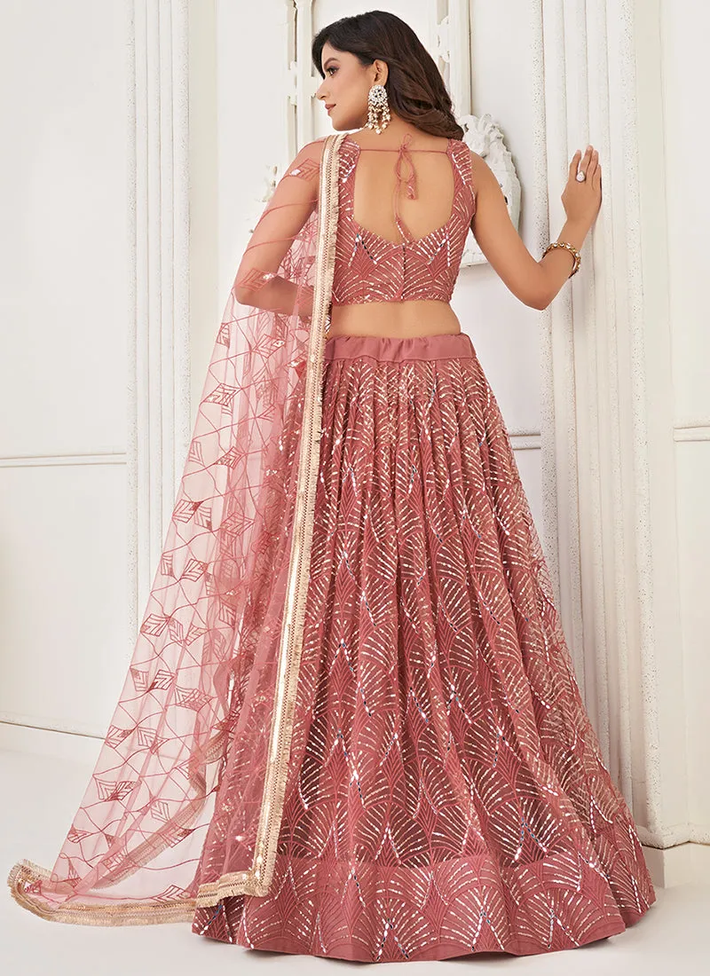 Blush Pink Traditional Wedding Lehenga Choli