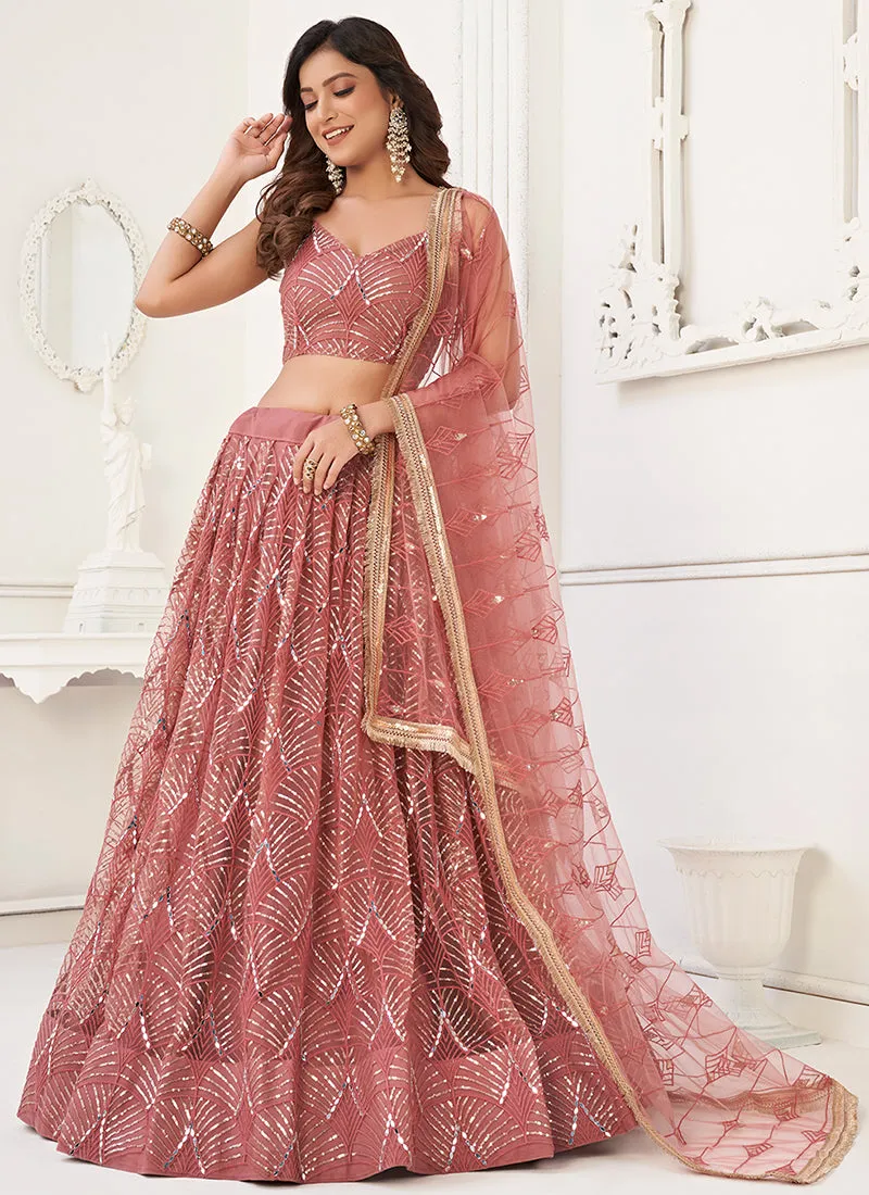 Blush Pink Traditional Wedding Lehenga Choli