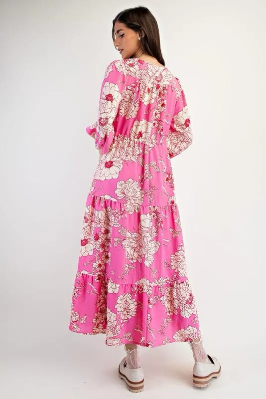 Bold Blossom Boho Maxi Dress