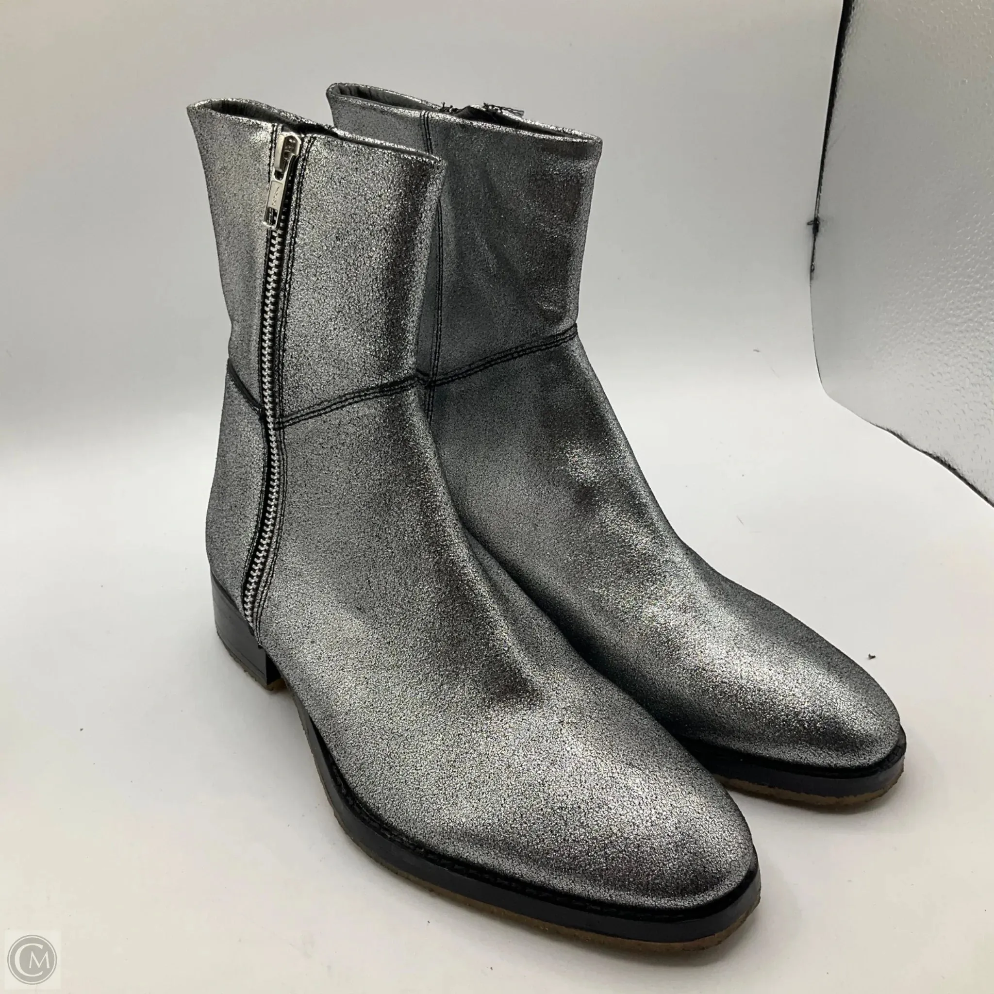 Boots Ankle Flats By Free People In Silver, Size: 7