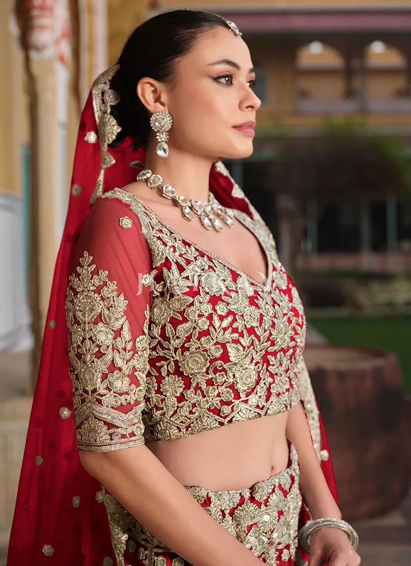 Bridal Red Wedding Lehenga Choli
